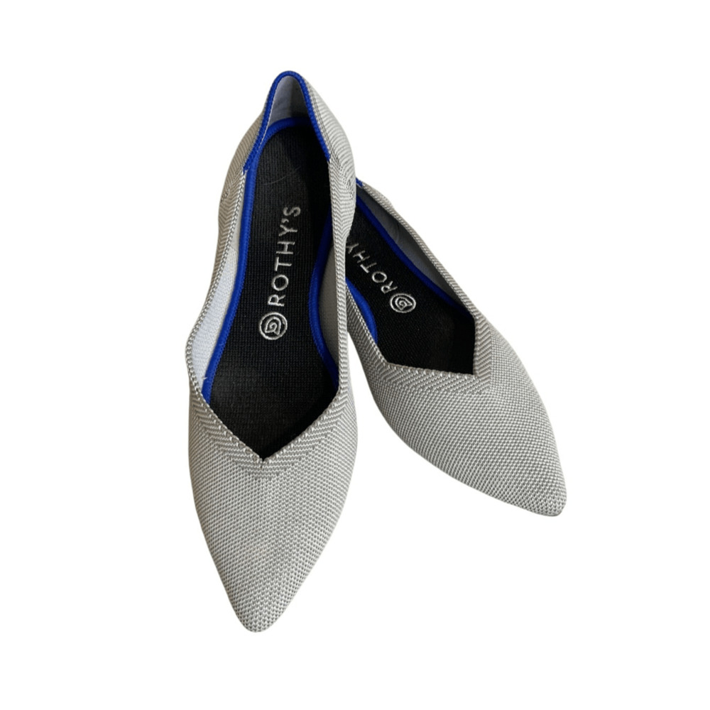 Rothy’s Women’s Size 9.5 The Point Gray Flats Pointed Toe Slip On